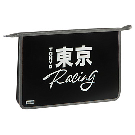 Папка для тетрадей 1 отделение, ArtSpace "Tokyo Racing", А4, пластик, на молнии