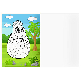 Раскраска с цв. фоном А4, 16 стр., ТРИ СОВЫ "Динозавры и драконы