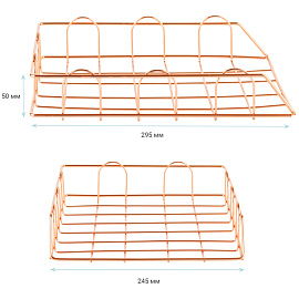 Лоток для бумаг горизонтальный MESHU "Rose Gold", металл фото Лоток для бумаг горизонтальный MESHU "Rose Gold", металл
