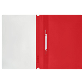 Папка-скоросшиватель пластик. СТАММ А4, 120мкм, красная с прозр. верхом