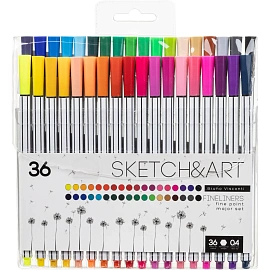 Набор линеров Sketch&Art 36 цветов (толщина линии 0.4 мм)