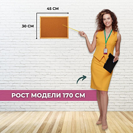 Доска 30х45 см Attache Economy HDF деревянная рама навесное крепление