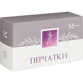 Перчатки медицинские смотровые латексные Cerebrum текстурированные нестерильные неопудренные размер M (7-8) белые (50 пар/100 штук в упаковке)