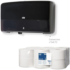 Бумага туалетная 200 метров, TORK (Система T2) UNIVERSAL, 1-слойная, КОМПЛЕКТ 12 рулонов, 120197