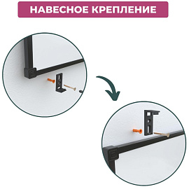 Доска магнитно-маркерная Attache BlackFrame 60x90 см односекционная с лаковым покрытием (полочка для маркеров)