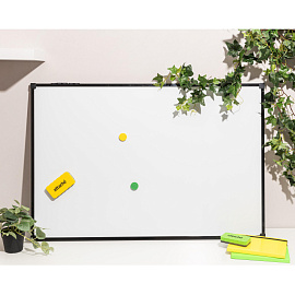 Доска магнитно-маркерная Attache BlackFrame 60x90 см односекционная с лаковым покрытием (полочка для маркеров)