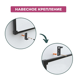 Доска магнитно-маркерная Attache BlackFrame 100x150 см односекционная с лаковым покрытием (полочка для маркеров)