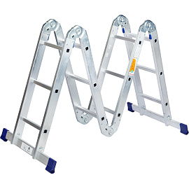 Лестница-трансформер Комус алюминиевая четырёхсекционная 4x12 ступеней