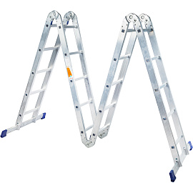 Лестница-трансформер Комус алюминиевая четырехсекционная 4х5 ступени