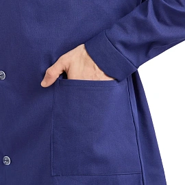 Халат рабочий у02-ХЛ мужской синий (размер 60-62, рост 170-176)