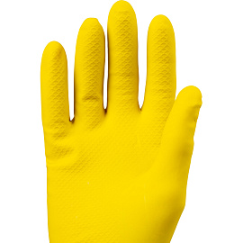 Перчатки латексные Gward Lotos G60 с хлопковым напылением желтые (размер 10, XL)