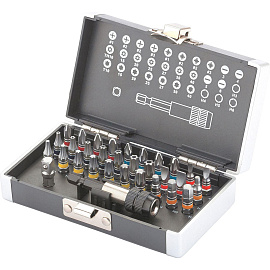 Набор бит , магнитный адаптер, сталь S2, 32 предмета Gross  11363