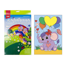 Картина по номерам Lori Милые зверюшки Забавный слонёнок 20x30 см фото Картина по номерам Lori Милые зверюшки Забавный слонёнок 20x30 см