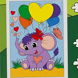 Картина по номерам Lori Милые зверюшки Забавный слонёнок 20x30 см фото Картина по номерам Lori Милые зверюшки Забавный слонёнок 20x30 см