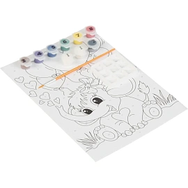 Картина по номерам Lori Милые зверюшки Забавный слонёнок 20x30 см фото Картина по номерам Lori Милые зверюшки Забавный слонёнок 20x30 см