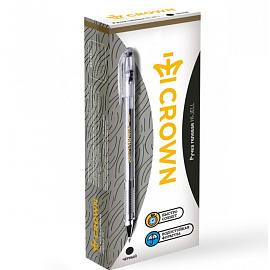 Ручка гелевая неавтоматическая Crown Hi-Jell черная (толщина линии 0.35 мм) фото Ручка гелевая неавтоматическая Crown Hi-Jell черная (толщина линии 0.35 мм)