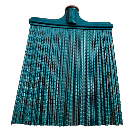 Метла уличная плоская пластиковая №3 27x26 см с черенком 120 см