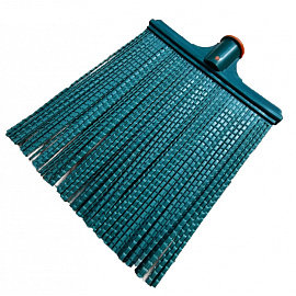 Метла уличная плоская пластиковая №3 27x26 см с черенком 120 см