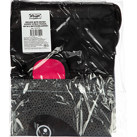 Мешок для сменной обуви Комус Класс Panda 360x470 мм черный с карманом