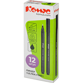 Линер Комус Ultra Fine черный (толщина линии 0.4 мм)
