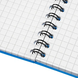 Блокнот Attache Plastic А6 60 листов синий в клетку на спирали (108x146 мм)