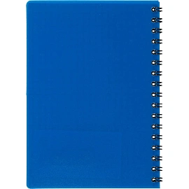 Блокнот Attache Plastic А6 60 листов синий в клетку на спирали (108x146 мм)