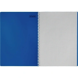 Бизнес-тетрадь Attache Plastic А4 120 листов синяя в клетку на спирали (218x295 мм)