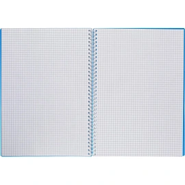 Бизнес-тетрадь Attache Plastic А4 120 листов синяя в клетку на спирали (218x295 мм)