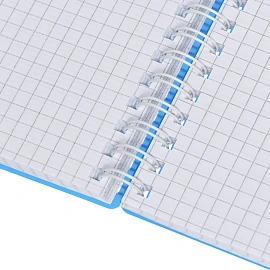 Бизнес-тетрадь Attache Plastic А4 120 листов синяя в клетку на спирали (218x295 мм)