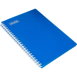 Бизнес-тетрадь Attache Plastic А5 96 листов синяя в клетку на спирали (150x210 мм)