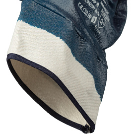 Перчатки рабочие защитные Scaffa NBR4530 хлопковые с нитрильным покрытием синие (размер 10 (XL))