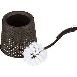 Ёршик для унитаза Spin&clean WC Soul с подставкой из пластика цилиндрический коричневый