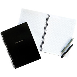 Бизнес-тетрадь Be Smart Aesthetics А4 96 листов в клетку на спирали (обложка черная, матовая ламинация)