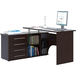 Стол компьютерный Сокол КСТ-109Л (венге, 1400х1270х750 мм)