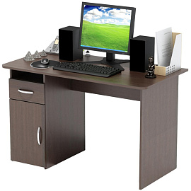 Стол компьютерный Сокол СПм-03.1 с тумбой (венге, 1200х600х740 мм)