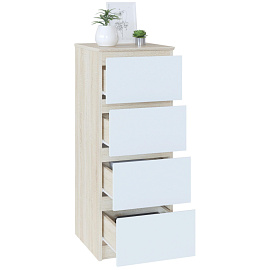 Комод Сокол Т-4р (дуб сонома/белый, 400х446х1044 мм)