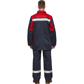 Костюм сварщика Арсенал КС05 летний синий/красный (размер 60-62, рост 170-176)