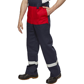 Костюм сварщика Арсенал КС05 летний синий/красный (размер 60-62, рост 170-176)