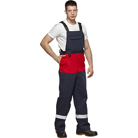 Костюм сварщика Арсенал КС05 летний синий/красный (размер 56-58, рост 182-188)