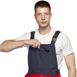 Костюм сварщика Арсенал КС05 летний синий/красный (размер 56-58, рост 182-188)