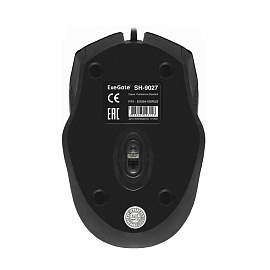 Мышь проводная ExeGate SH-9027 черная (EX264100RUS)