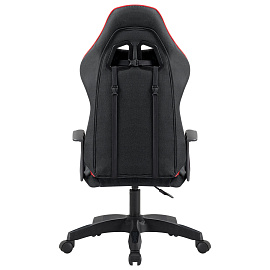 Кресло компьютерное DEFENDER "Kraken", 2 подушки, ткань, черное/красное, 64677