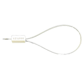 Пломба тросовая металлическая длина 500 мм белая (100 штук в упаковке)