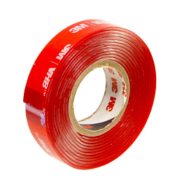 Клейкая лента двусторонняя монтажная морозостойкая 3M VHB4910F на вспененной основе прозрачная 12 мм x 1.5 м