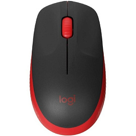 Мышь беспроводная Logitech M190 черно-красная (910-005908)