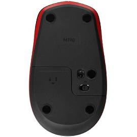 Мышь беспроводная Logitech M190 черно-красная (910-005908)