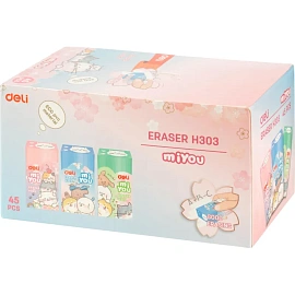 Ластик Deli MiYou EH303 ПВХ прямоугольный 40x22x12 мм