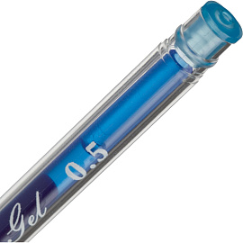 Ручка гелевая неавтоматическая M&G Crystal синяя (толщина линии 0.35 мм)
