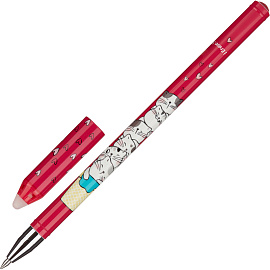 Ручка гелевая со стираемыми чернилами M&G So Many Cats синяя (толщина линии 0.35 мм)