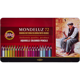 Карандаши акварельные Koh-i-Noor Mondeluz Old Man шестигранные 72 цвета в наборе